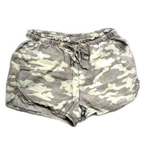 American Eagle Camo Shorts Drawstring Elastic Waist Casual Size M